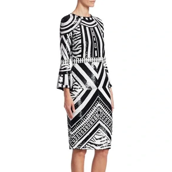 Alice Olivia Dress Jae‎ Sequin Sheath Sz 6 - Picture 15 of 16